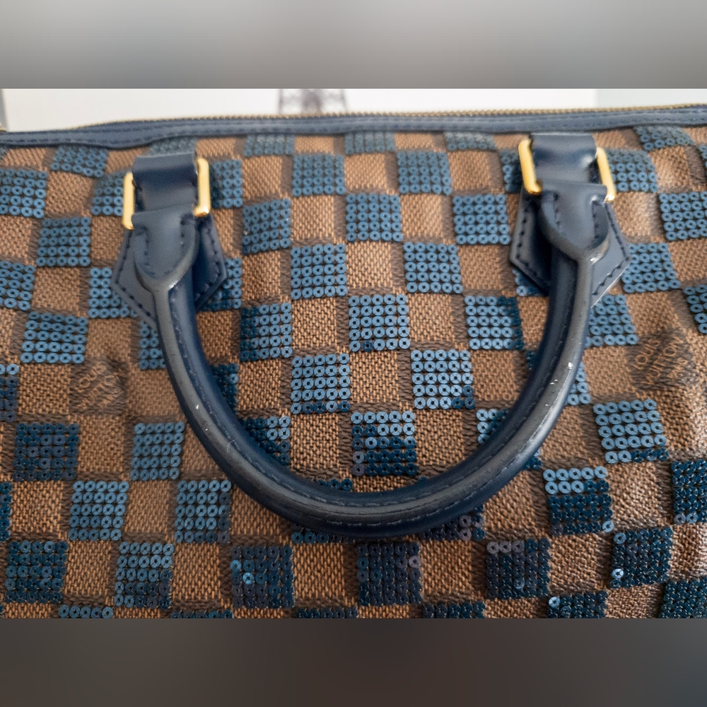 Louis Vuitton Paillettes Damier Ebene Speedy 30 w/Dustbag, Lock and Keys - Picture 12 of 17